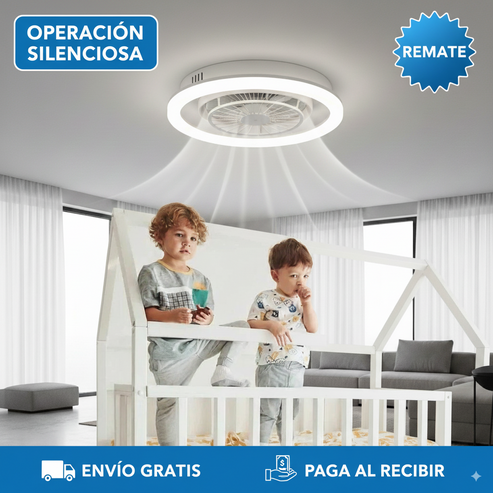 🌬️ BrisaLux™ – Ventilador + Luz LED 3 en 1