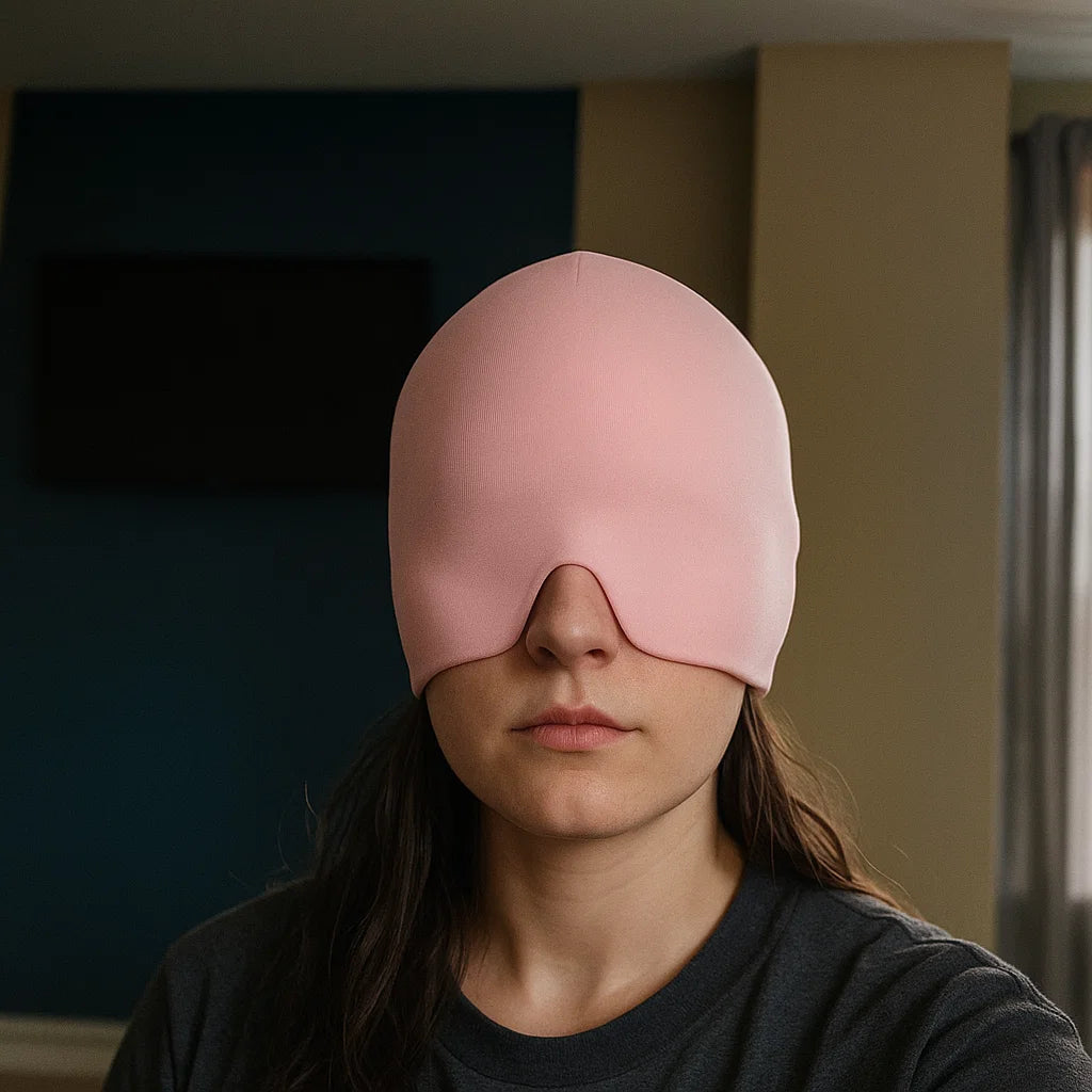 NeuraZen™ Casco Terapéutico: Gel de compresión premium reutilizable.