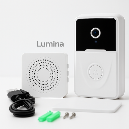 Timbre Lumina — Ilumina la bienvenida a tu hogar con tecnología sin cables.