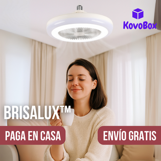 🌬️ BrisaLux™ – Ventilador + Luz LED 3 en 1
