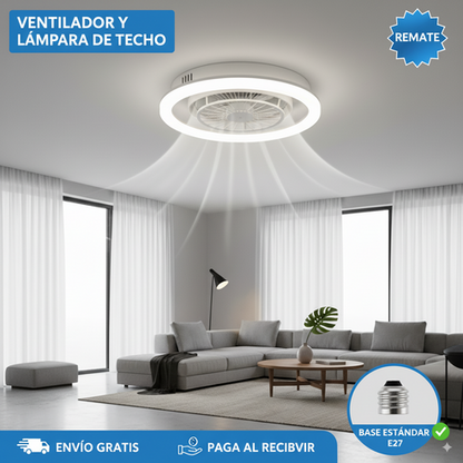 🌬️ BrisaLux™ – Ventilador + Luz LED 3 en 1