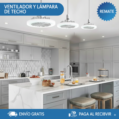 🌬️ BrisaLux™ – Ventilador + Luz LED 3 en 1