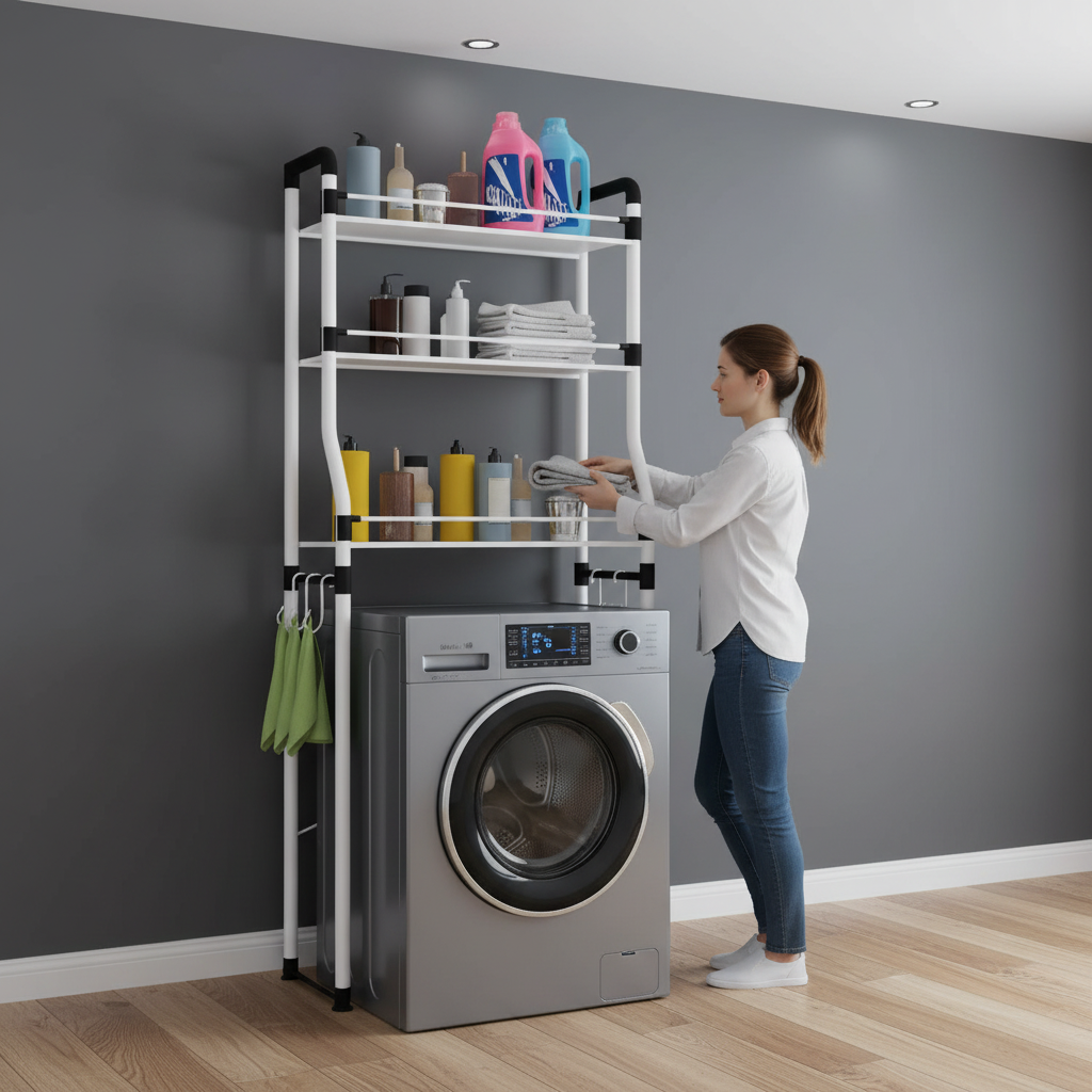 SpaceMax™ Rack Organizador Lavadora 3 niveles