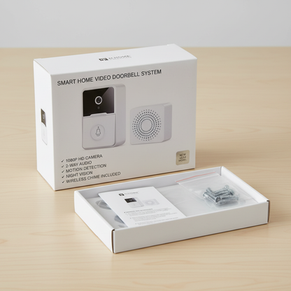 Timbre Lumina — Ilumina la bienvenida a tu hogar con tecnología sin cables.