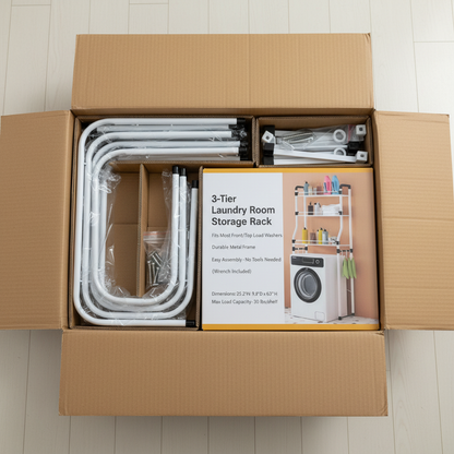 SpaceMax™ Rack Organizador Lavadora 3 niveles